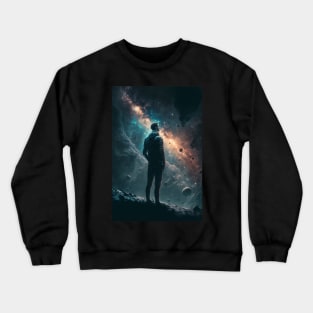 Man Gazing at the Stars Crewneck Sweatshirt